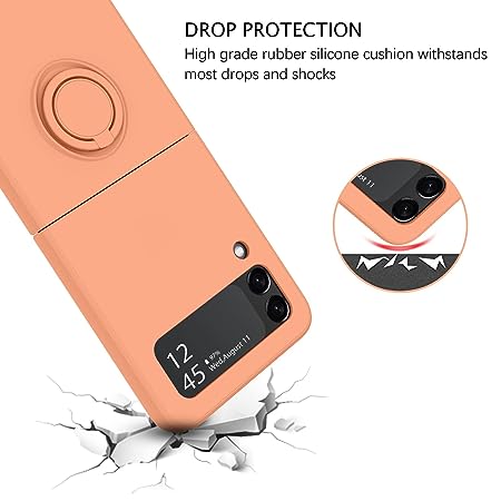 Orange Original Silicone case for Samsung Galaxy Z FLIP 4