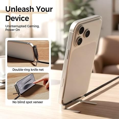 (240W) - Type C to Type C Fast Charging Cable with Foldable Phone Stand For Apple & Android