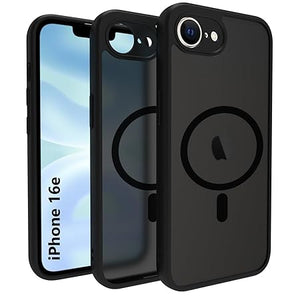 Black MagSafe Clear Transparent Silicone case for Apple iphone 16E