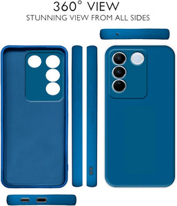 Cosmic Blue Camera Original Silicone case for Vivo V27 Pro