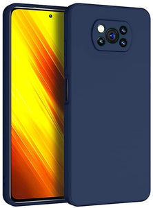 Dark Blue Camera Original Silicone Case for Poco X3