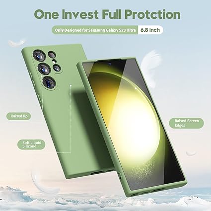 Light Green Camera Original Silicone case for Samsung S22 Ultra