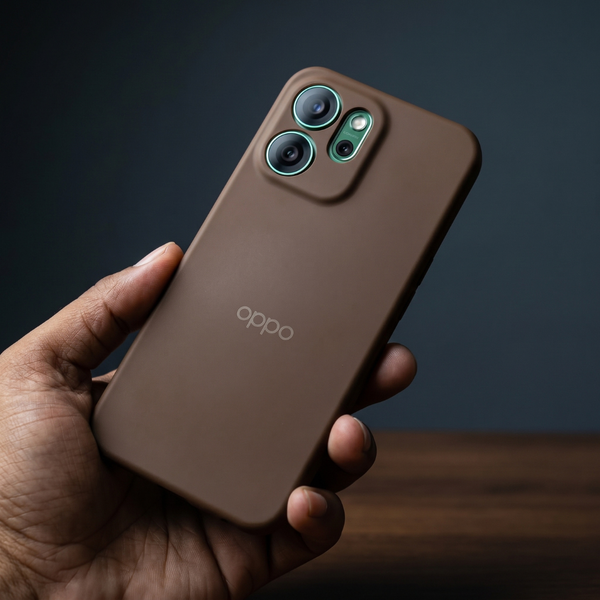 Dark Brown Camera Original Silicone case for Oppo Reno 14F