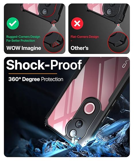 Hybrid Shockproof Transparent Silicone Case for Vivo V50