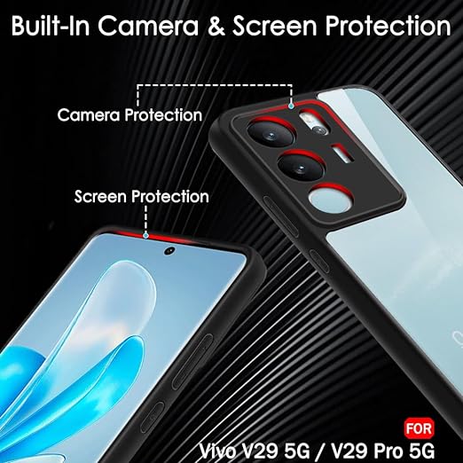 Hybrid Shockproof Transparent Silicone Case for Vivo V29 5G