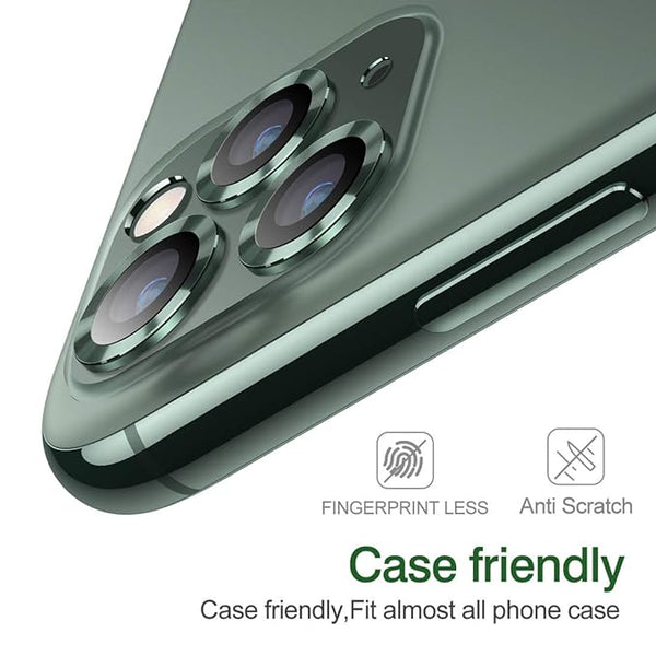 Green Metallic camera ring lens guard for Apple iphone 11 pro
