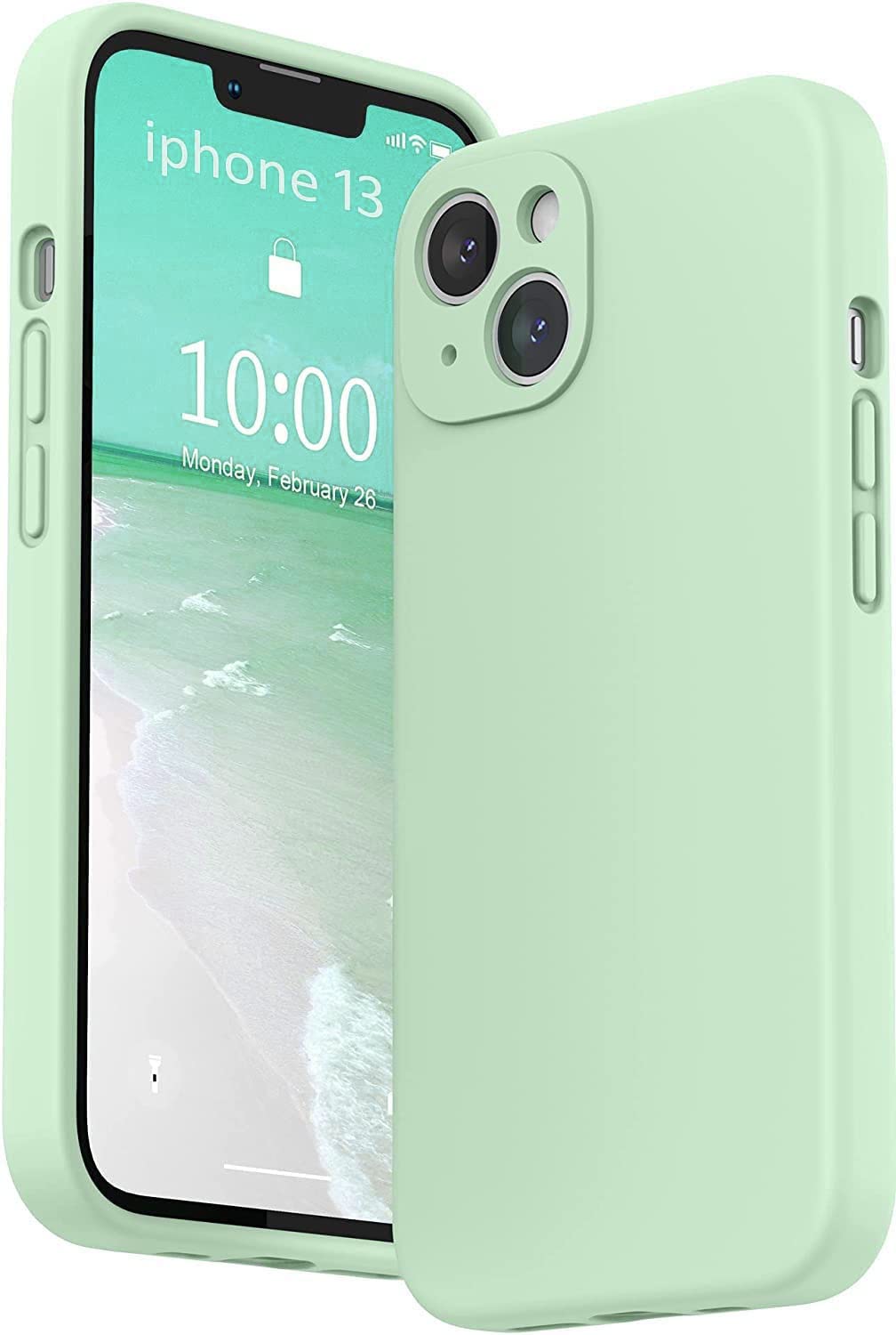 Light Green Original Camera Silicone case for Apple iphone 13