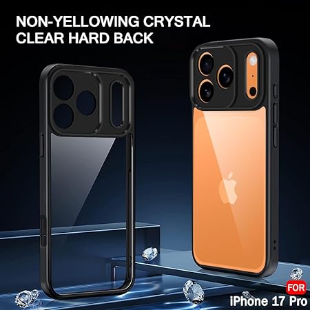 Hybrid Shockproof Transparent Silicone Case for Apple iphone 17 Pro Max