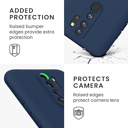 Dark Blue Camera Original Silicone Case for Redmi Note 8 Pro