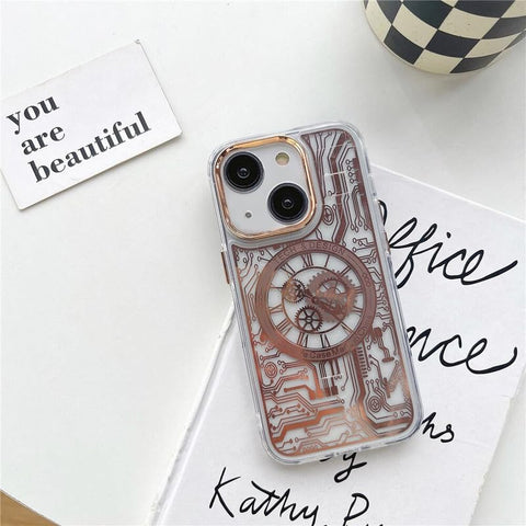 BROWN VINTAGE WATCH MAGSAFE AIRBAG Transparent Case for Apple iphone 11