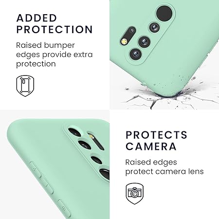 Light Blue Camera Original Silicone Case for Redmi Note 8 Pro