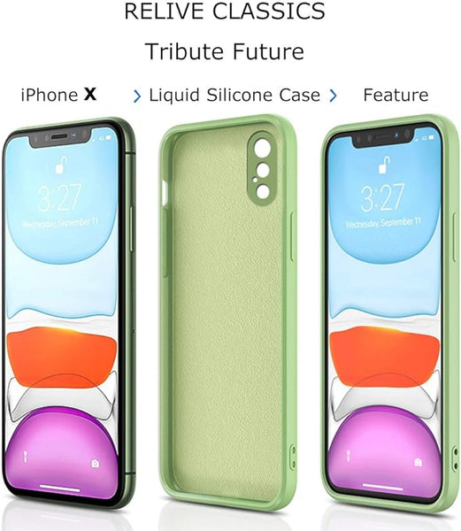 Light Green Original Camera Silicone case for Apple iphone XR