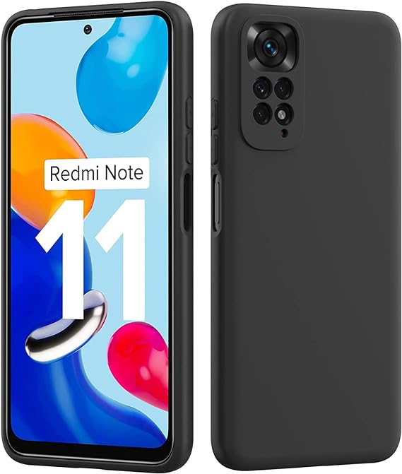 Black Camera Original Silicone Case for Redmi Note 11