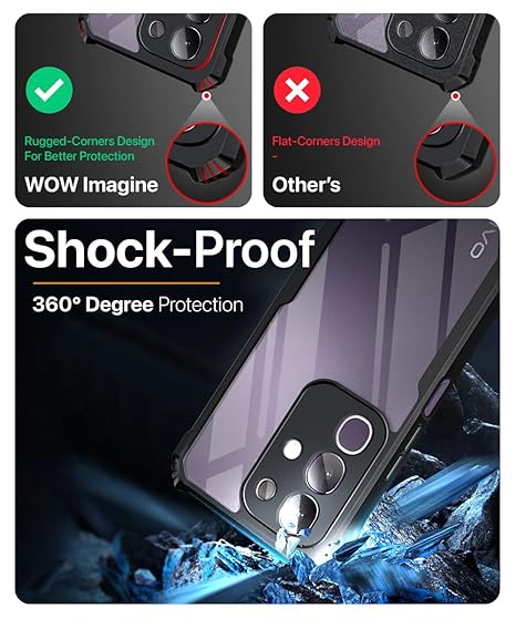 Hybrid Shockproof protective transparent Silicone Case for Vivo T4X 5g
