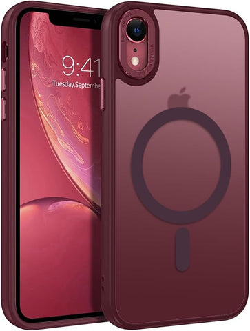 Red MagSafe Clear Transparent Silicone case for Apple iphone Xr