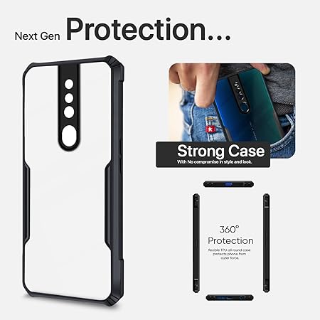 Hybrid Shockproof protective transparent Silicone Case for Oppo F11 pro