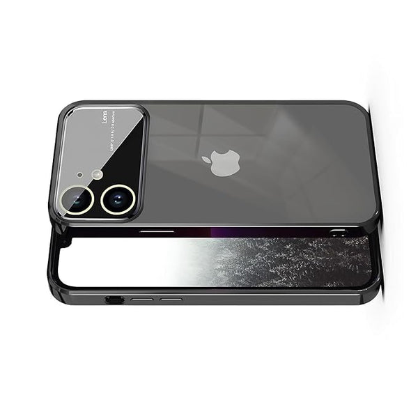 Luxury Plating Black Camera Protection Transparent Case for Apple iphone 11