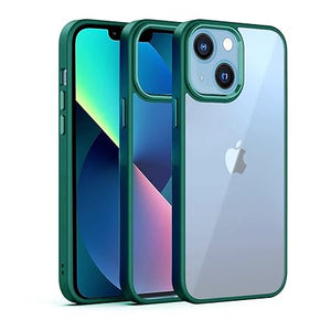 BOX Dark Green Metal Safe Transparent Case for Apple iphone 13