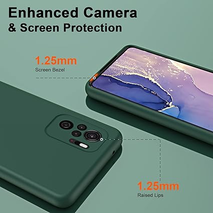 Dark Green Camera Original Silicone Case for Redmi Note 10 4G