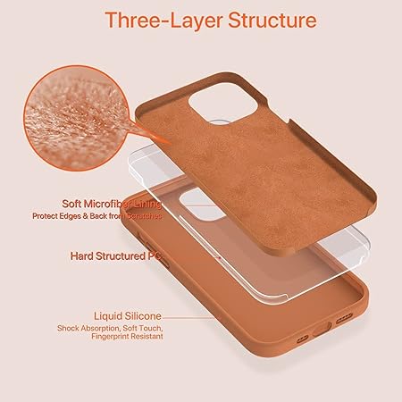 Brown Original Silicone case for Apple iphone 12 MINI