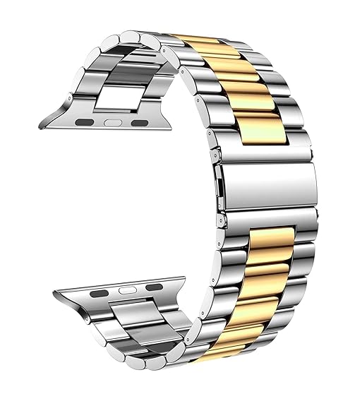 Silver Light Weight Stainless Steel Chain Strap For Apple Iwatch (42mm/44mm/45mm/49mm)