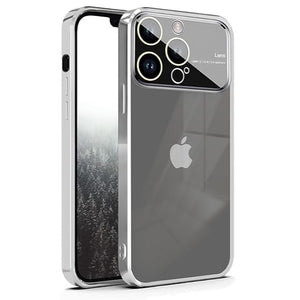 Luxury Plating Silver Camera Protection Transparent Case for Apple iphone 13 Pro
