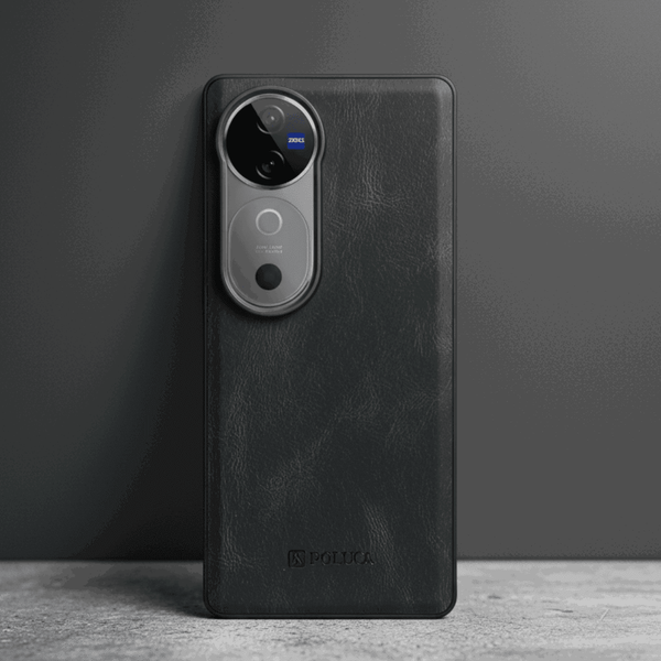 Black Standard Leather Case for Vivo V40