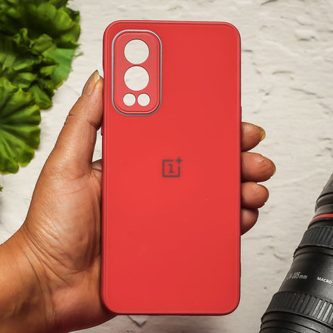 Red camera Safe mirror case for Oneplus Nord 2