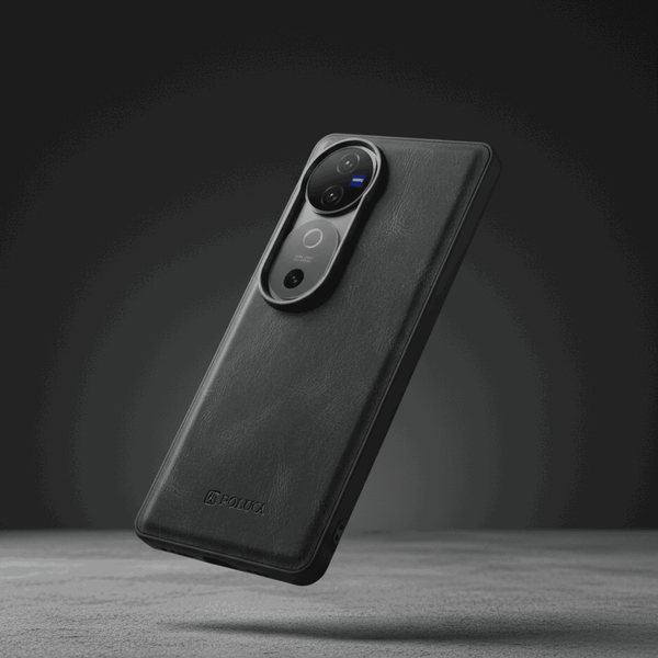 Black Standard Leather Case for Vivo V40