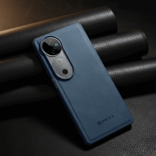 Dark Blue Standard Leather Case for Vivo V40