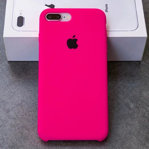 Hot Pink Original Silicone case for Apple iphone 7 Plus