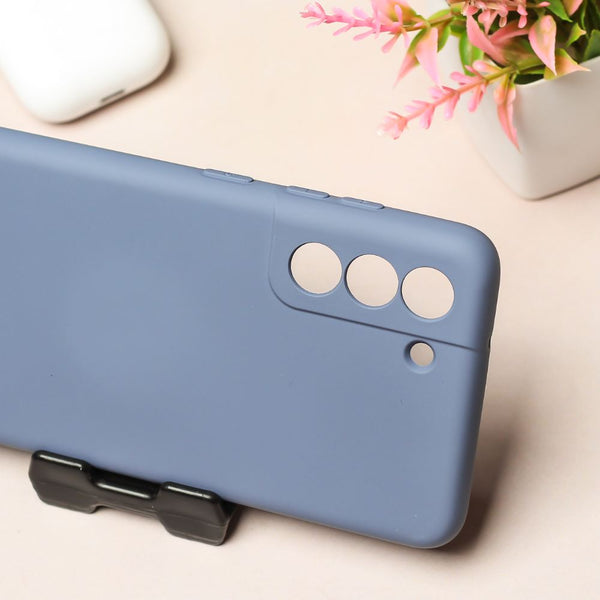 Blue Original Camera Safe Silicone case for Samsung S21 FE