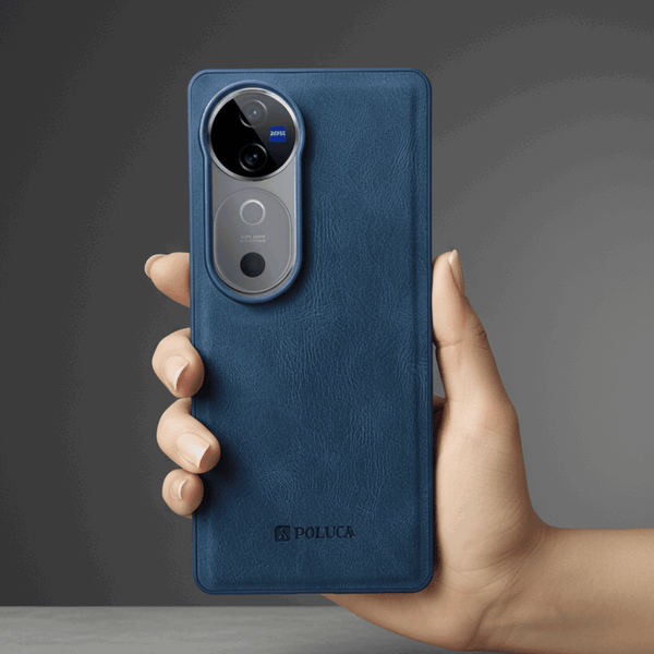 Dark Blue Standard Leather Case for Vivo V40