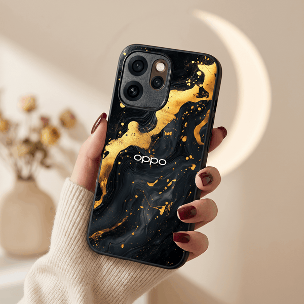 Black Gold Blaze MB case for Oppo Reno 15 Pro