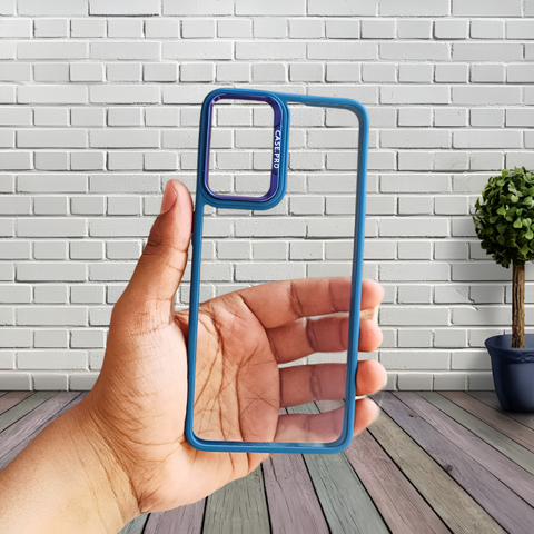 Dark Blue Lifted Transperant Case for Samsung A34