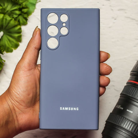 Blue Camera Original Silicone case for Samsung S22 Ultra