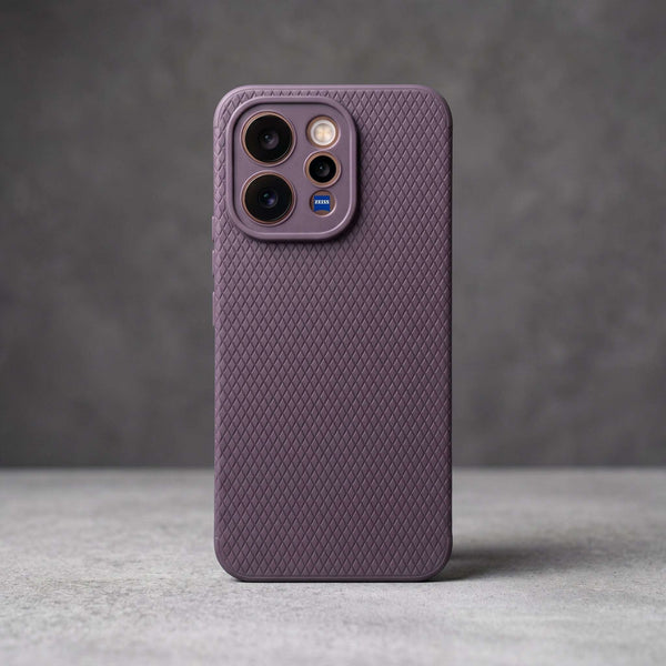 Deep Purple Line Wave Silicone Case for Vivo V70