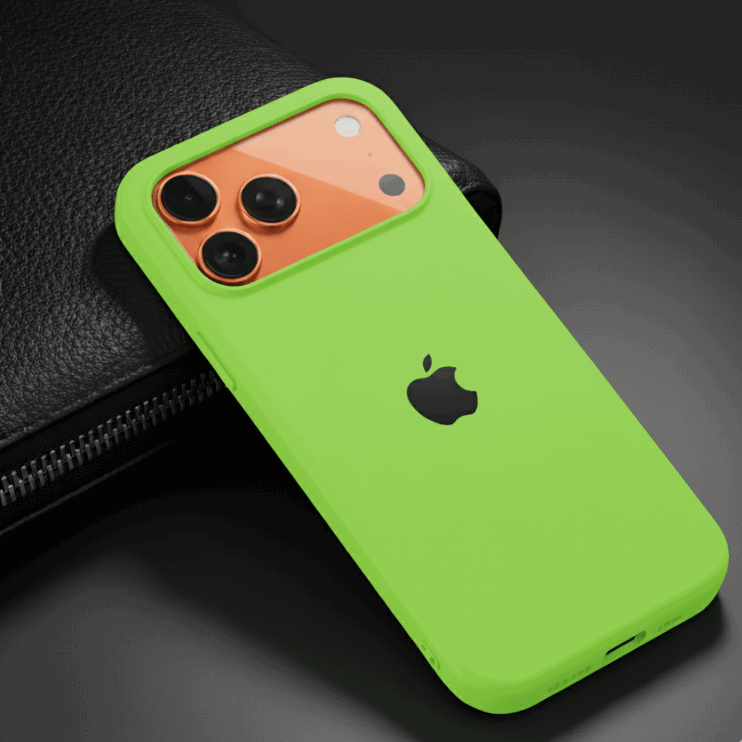 Neon Green Original Silicone case for Apple iphone 17 Pro Max – The Hatke