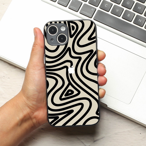 Zebra Flow metal back case for Apple Iphone 15