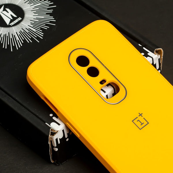 Yellow camera Safe mirror case for Oneplus 6