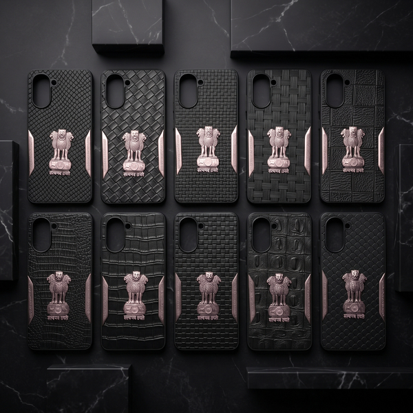 Black Satyameva Jayate embossed Leather Case for Oneplus Nord Ce 5