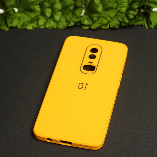 Yellow camera Safe mirror case for Oneplus 6