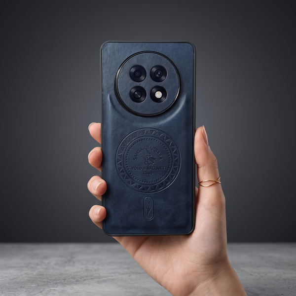 Santa Crest Dark Blue Leather Case for Oppo F31 Pro Plus