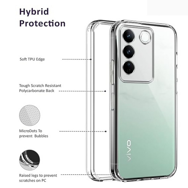 SilicaClear Transparent Silicone Case for Vivo V27 Pro