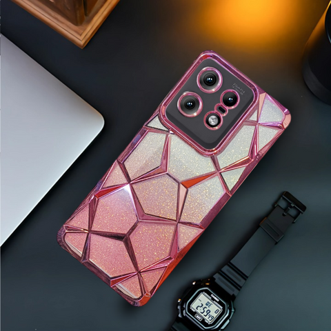 Dazzle Pink Silicone case for Motorola Edge 50 Pro