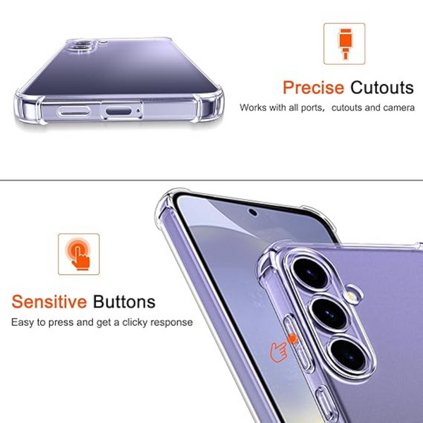 SilicaClear Transparent Silicone Case for Samsung S24 FE