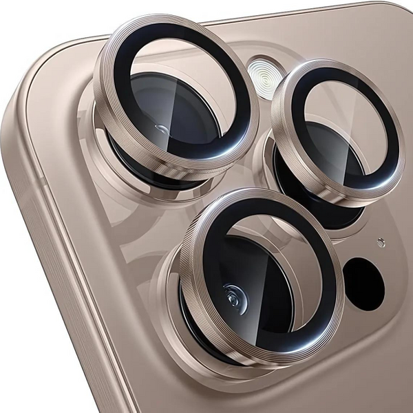 Titanium Brown Metallic camera ring lens guard for Apple iphone 16 Pro