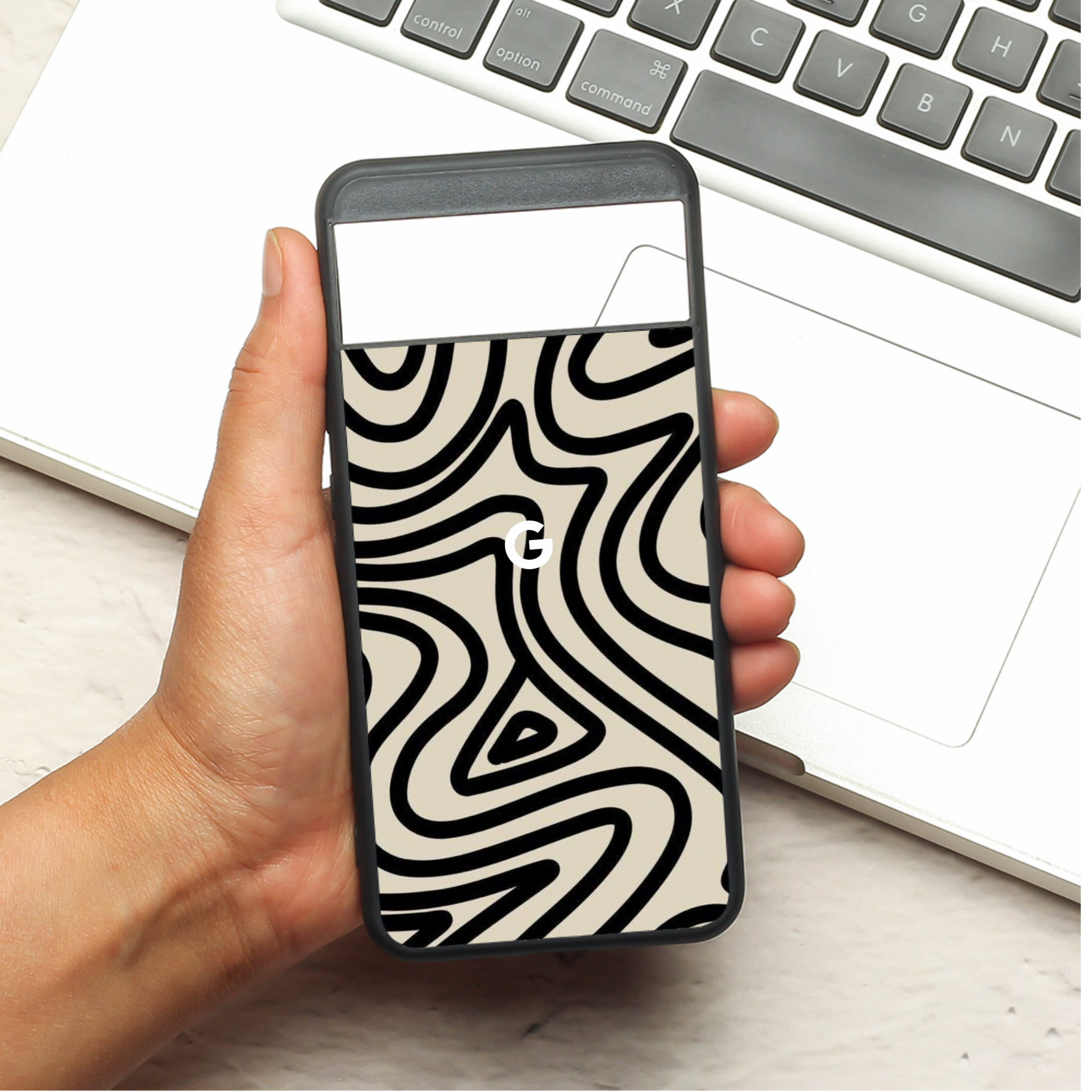 Zebra Flow metal back case for Google Pixel 8A