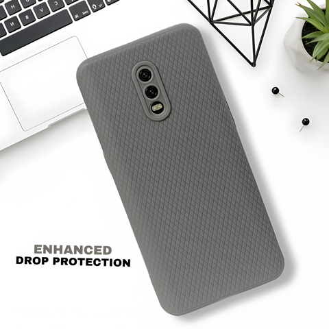 Grey Line Wave Silicone Case for Oneplus 7