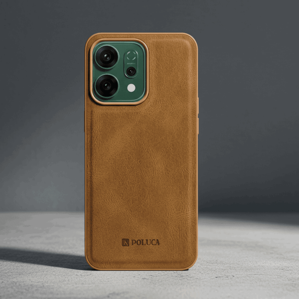 Brown Standard Leather Case for Oppo Reno 14